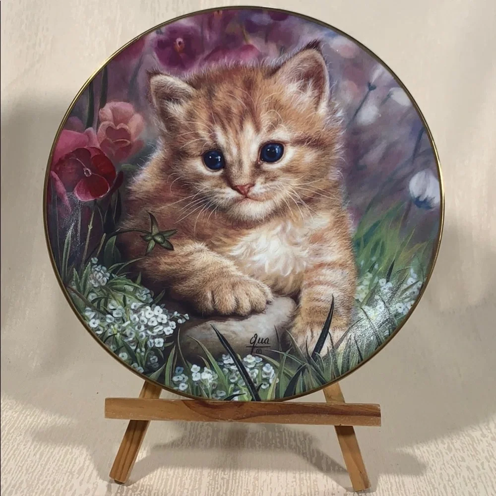 “Timid Tabby” Qua Lemonds Cat/kitten Collector Plate
